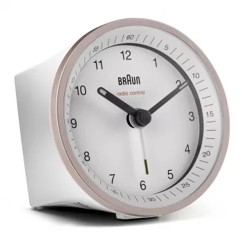 Braun BC07 quartzwekker roze, wit