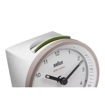 Braun BC07 quartzwekker roze, wit