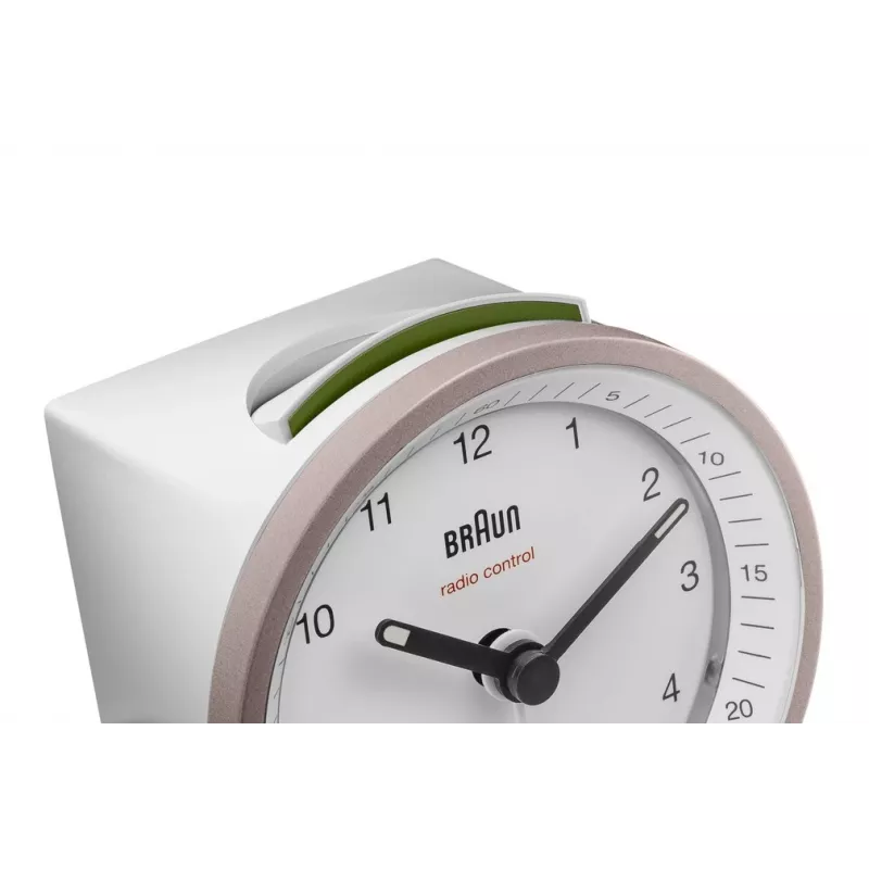 Braun BC07 quartzwekker roze, wit