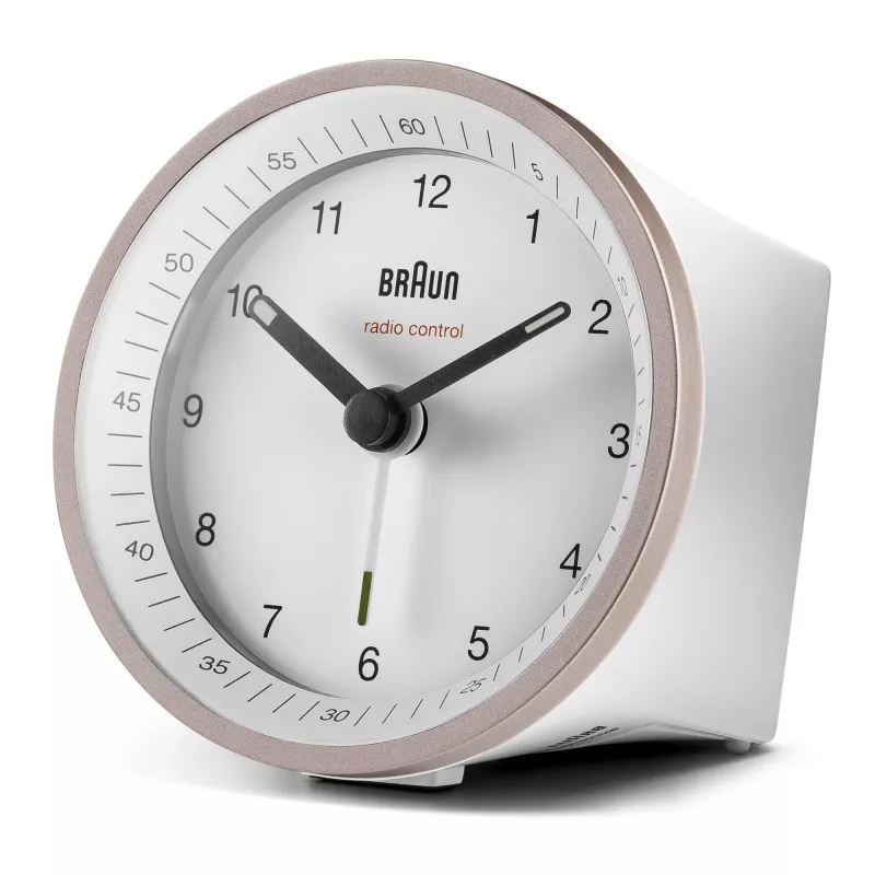 Braun BC07 quartzwekker roze, wit