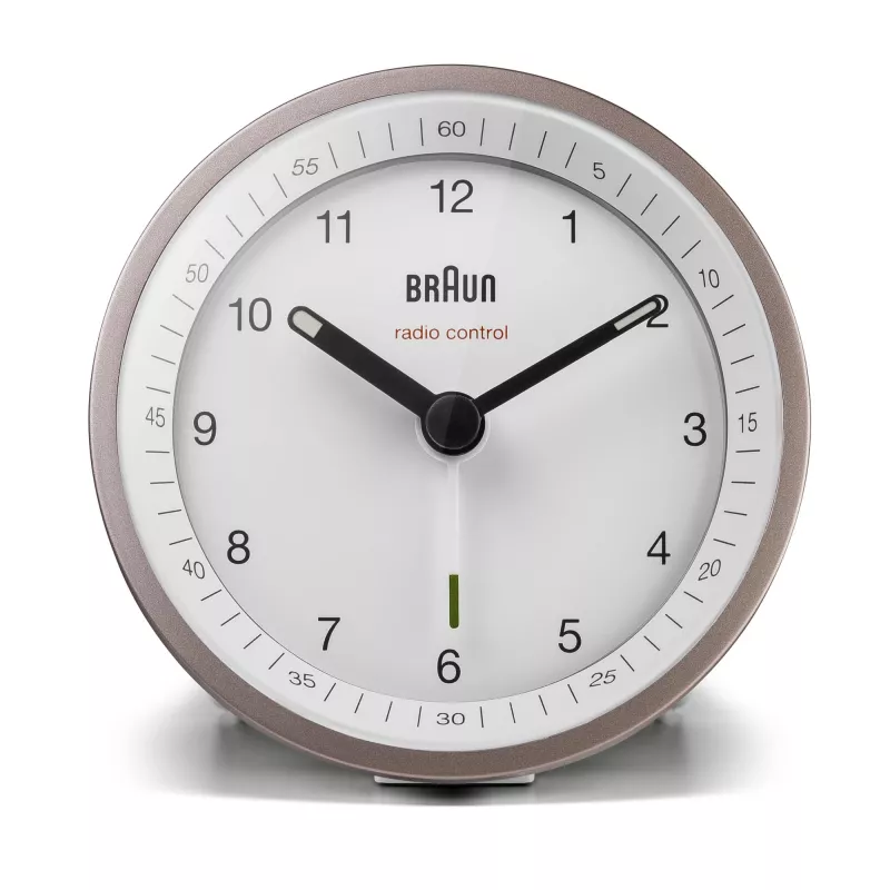 Braun BC07 quartzwekker roze, wit