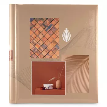 Hama Singo II zelfklevend fotoalbum, 28x31 cm, 20 witte pagina's, terracotta (00007638)