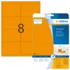 Zelfklevende printeretiketten HERMA neon-etiketten A4 99,1x67,7 mm