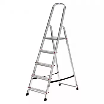 Aluminium trapladder Krause Corda 5 treden, maximale hoogte 300 cm, 150 kg draagvermogen, 4,1 kg