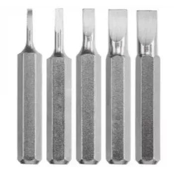 Schroevendraaier-bitset KWB 128540 — 5 stuks, platte punten, 28 mm