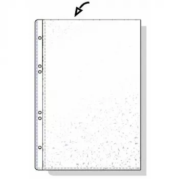 Rexel A6 PP-hoes 80 micron boven open geëmbosseerd, A6, transparant, 125 mm, 20 mm, 150 mm, 109 g
