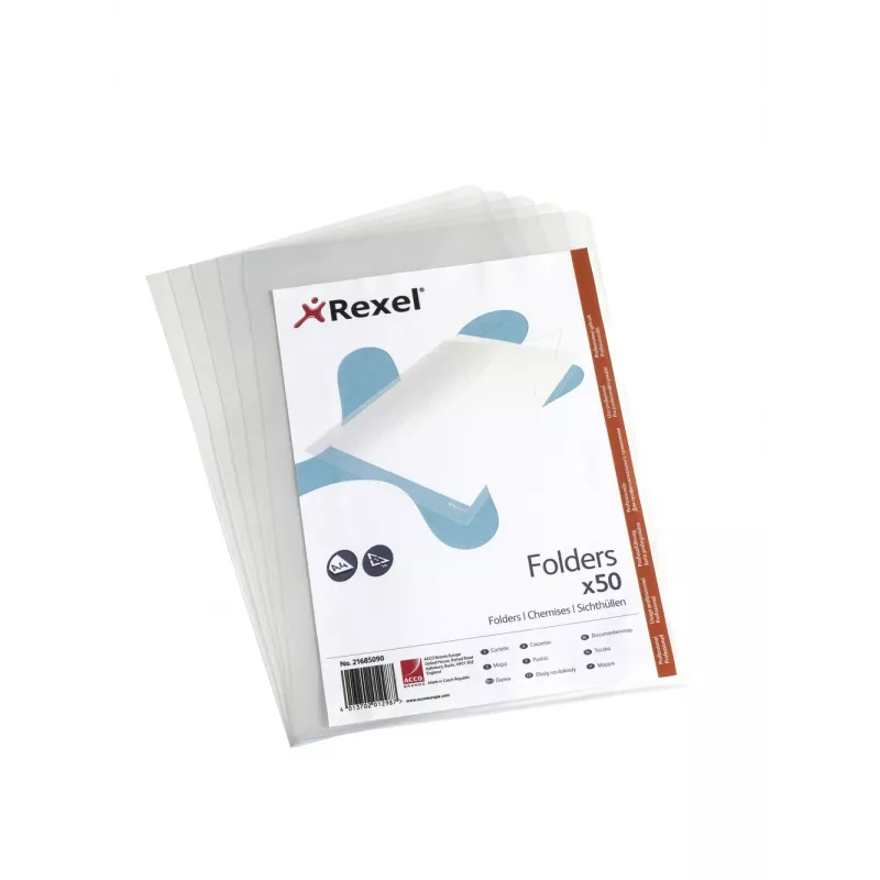 Rexel Crystal L map A4 helder (50), 210 x 297 mm (A4), transparant, polypropyleen (PP), 221 mm, 312 mm, 15 mm