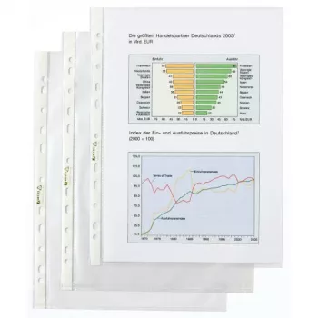 Rexel hoes - premium kwaliteit, 210 x 297 mm (A4), transparant, polypropyleen (PP), staand formaat, 10 st.