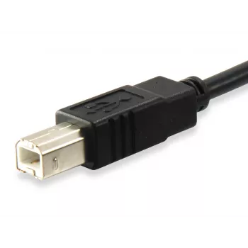 Equip USB 2.0 Type-C-naar-Type-B-kabel, 1 m, USB B, USB C, USB 2.0, stekker/stekker, zwart