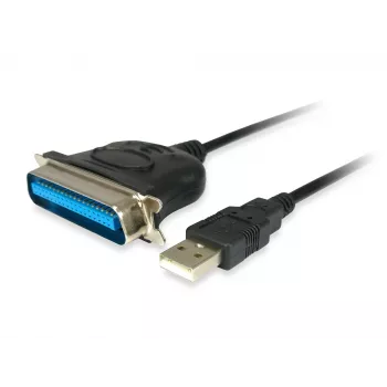 Equip USB-A naar parallel (Centronics 36) adapterkabel, 1,5 m, zwart