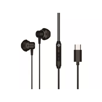 Bedrade in-ear-koptelefoon-headset CONCEPTRONIC BRENDAN04B — USB-C, 20–20000 Hz, 1,2 m kabel, 14 g, zwart
