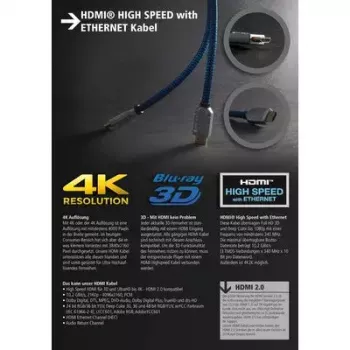 HDMI-kabel S/CONN 1,0 m