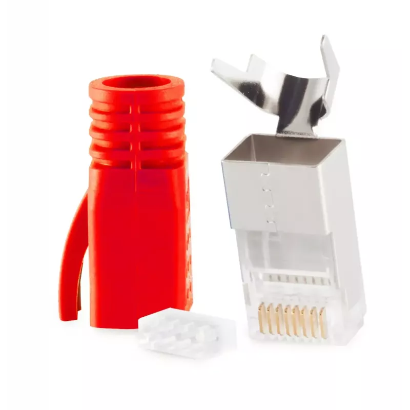 Kabelverbinder RJ-45 ShiverPeaks 72067-R rood