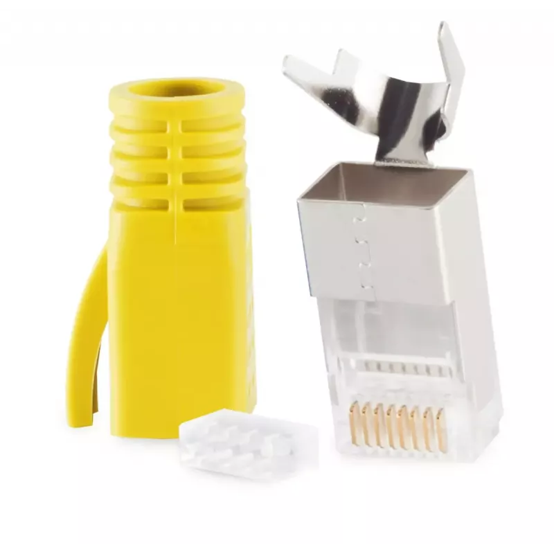 Kabelstekker RJ-45 ShiverPeaks 72067-Y geel