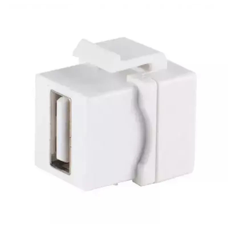 Keystone-module ShiverPeaks 08-10044 vlak wit USB A