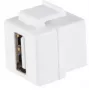 Keystone-module ShiverPeaks 08-10044 vlak wit USB A