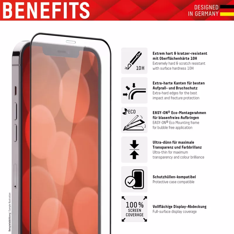 Displex Full Cover beeldschermbeschermglas Apple iPhone 13 mini gehard glas