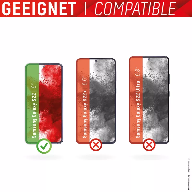 Displex Full Cover beeldschermbeschermfolie Samsung Galaxy S22 van gehard glas