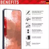 Displex displayschermfolie + hoesje voor Samsung Galaxy A53 5G, gehard glas