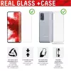 Displex displayschermfolie + hoesje voor Samsung Galaxy A53 5G, gehard glas