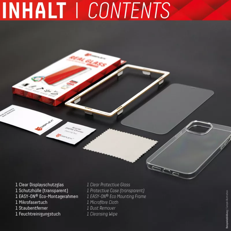 Displex displayschermfolie + hoesje voor Samsung Galaxy A53 5G, gehard glas