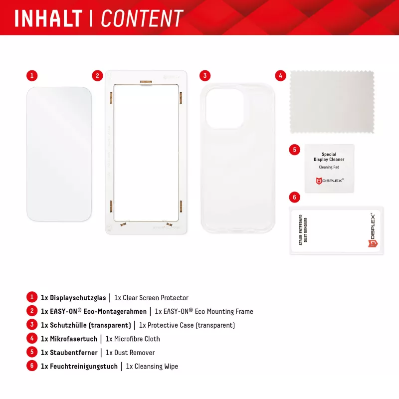 Displex displayschermfolie + hoesje voor Samsung Galaxy A54 5G gehard glas