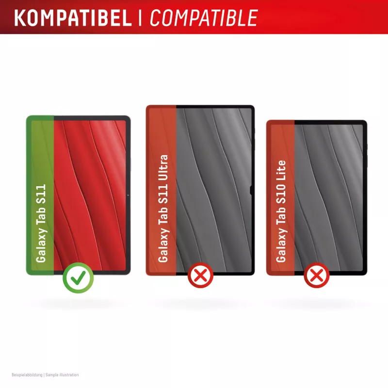Displex Tablet Glass (9H) voor Samsung Galaxy Tab S11, Eco-montageframe, breukvast
