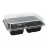 Papstar 96554 wegwerp levensmiddelenbak zwart PET 227x178x45mm