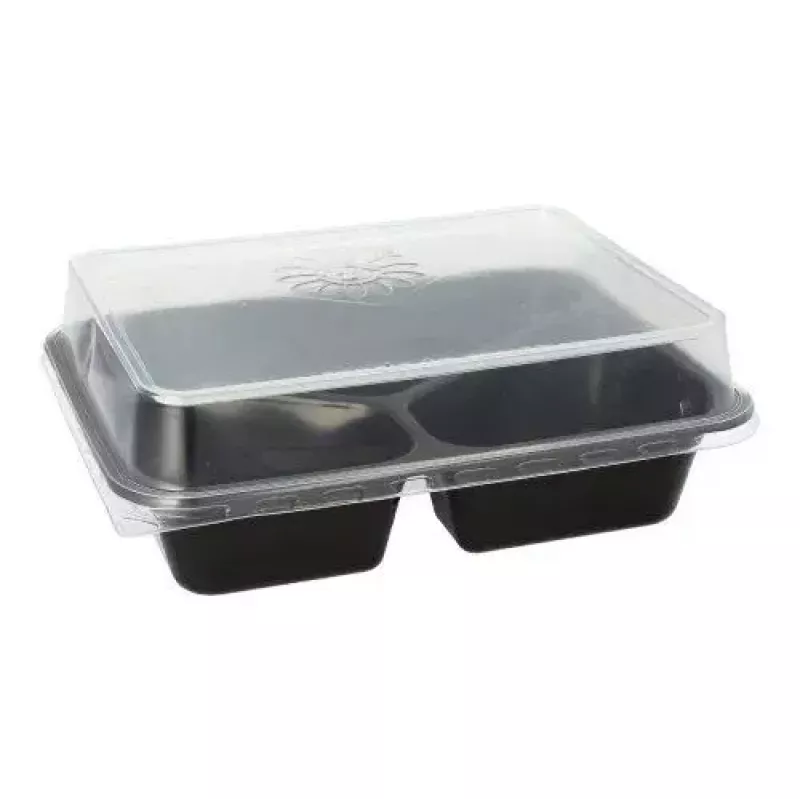 Papstar 96554 wegwerp levensmiddelenbak zwart PET 227x178x45mm