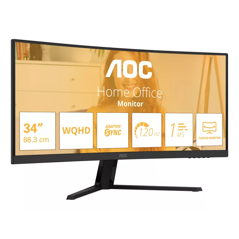 AOC B3 CU34B3E computermonitor 86,4 cm (34 inch) 3440 x 1440 pixel Wide Quad HD LED zwart