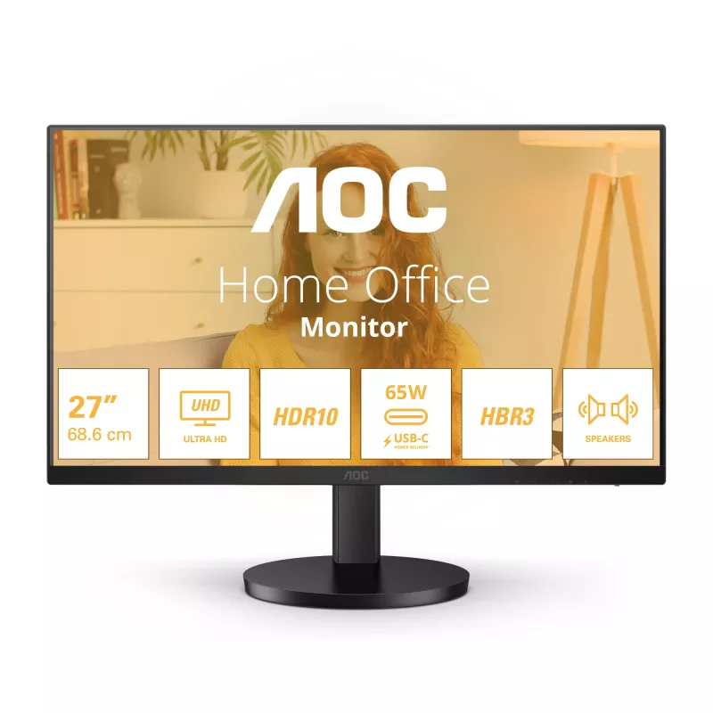 AOC B3 U27B3CF computermonitor 68,6 cm (27 inch) 3840 x 2160 pixel 4K Ultra HD LCD zwart