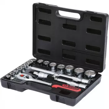 Dopsleutelset KS Tools 911.0620 1/2 inch aandrijving 20 inzetstukken 3,3 kg