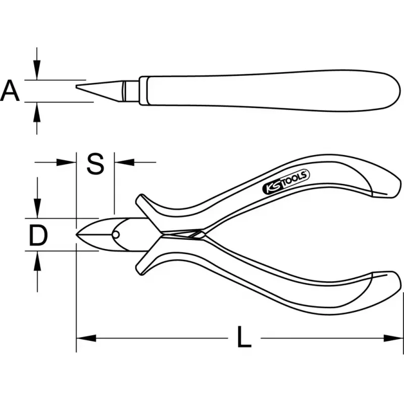 Tang KS Tools 500.7024 staal lengte 120 mm