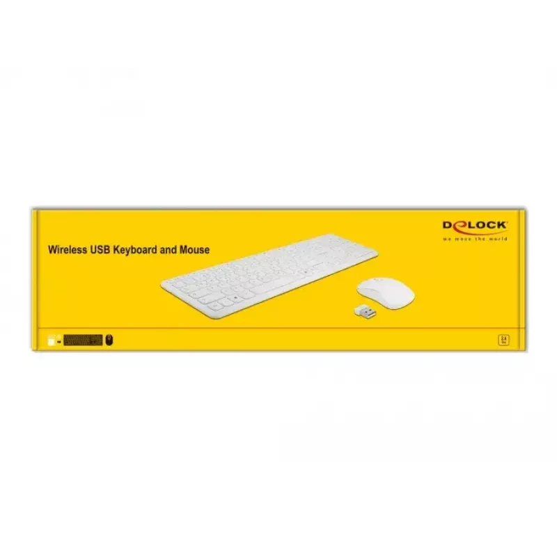 Toetsenbord-muisset universeel RF draadloos DeLOCK 12703
