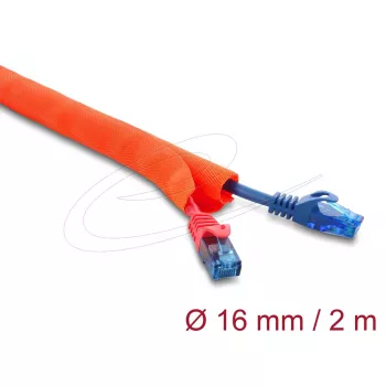 Kabelbeschermingsslang zelfsluitend DELOCK 2 m × 16 mm oranje