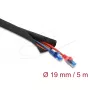 DELOCK kabelbeschermingsslang zelfsluitend dubbellaags 5 m x 19 mm zwart