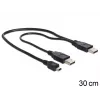 USB-kabel DeLOCK 83178 USB 2.0 0,3 m 2 x USB A zwart