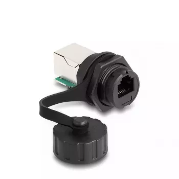 DeLOCK kabelconnector RJ12-bus naar RJ12-bus IP68 waterdicht zwart