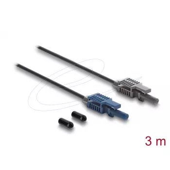 Glasvezelkabel DELOCK 91022 Multimode POF 3 m, zwart/grijs