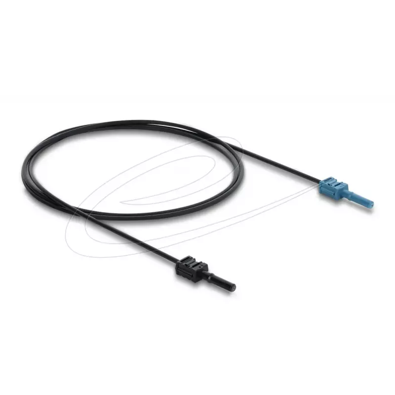 Glasvezeladapter DELOCK 91023 multimode, kunststof-POF-kabel 1,0 m, zwart/blauw