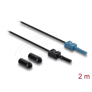 Glasvezel-adapterkabel DELOCK 91024 multimode 2 m, zwart/blauw, 1 stuks