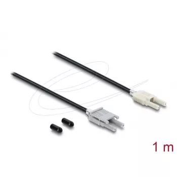 Glasvezel-adapterkabel DELOCK 91027 multimode 100 cm zwart/grijs, 1 stuks