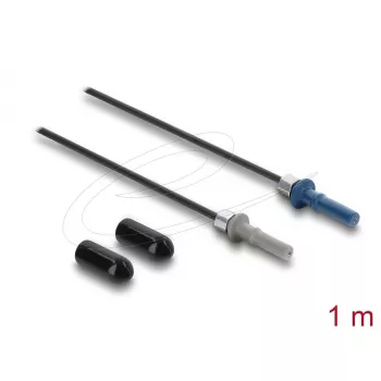 Glasvezeladapter DELOCK 91031 — multimode, 1,0 m kabel, zwart/grijs/blauw, 1 stuks