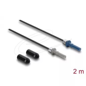Glasvezelkabel DELOCK 91034, Multimode POF, 2 m, zwart/grijs/blauw