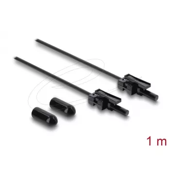 Glasvezeladapter DELOCK 91036 multimode, zwart, 100 cm kabel, 1 stuks