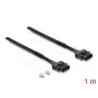 DELOCK glasvezel-POF-kunststof-servo-patchkabel ST naar ST 1 m, zwart