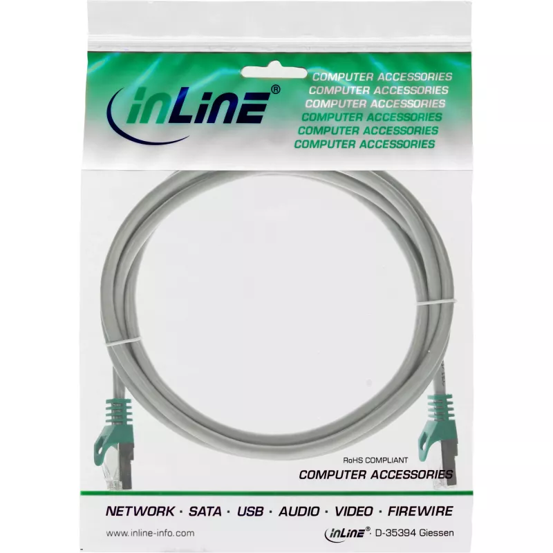 InLine crossover-patchkabel pc naar pc SF/UTP Cat.5e grijs 3 m