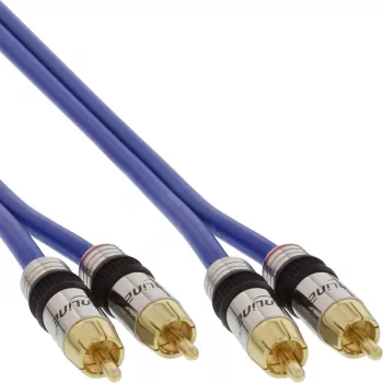 InLine Premium RCA-audiokabel 2x RCA-stekker/stekker verguld 1 m