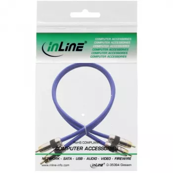 InLine Premium RCA-audiokabel 2x RCA-stekker/stekker verguld 2 m