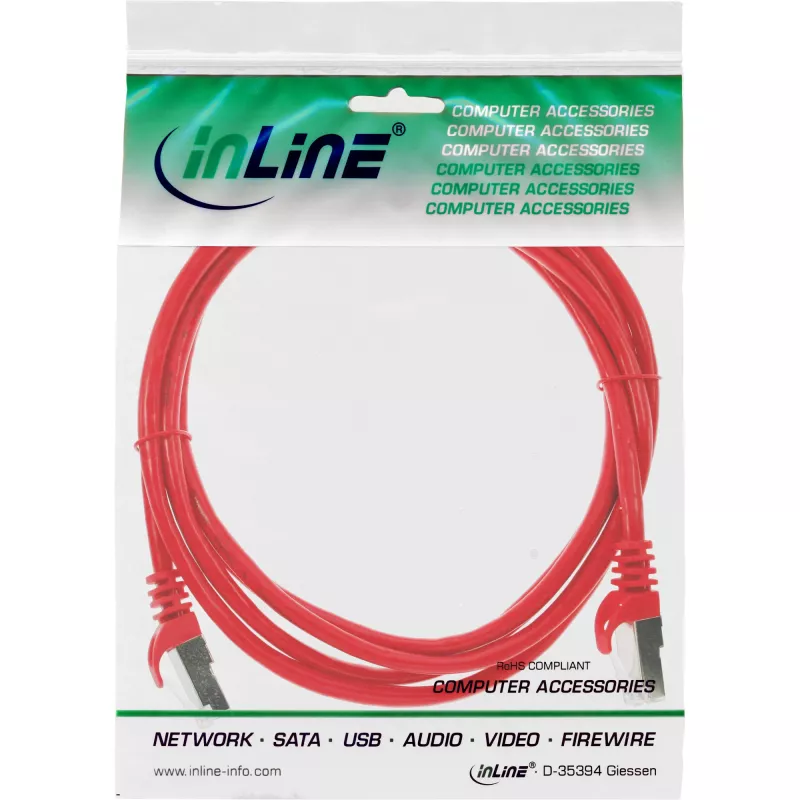 InLine patchkabel F/UTP Cat.5e rood 3 m